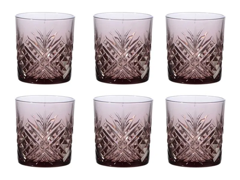 Arcoroc Whiskyglas Broadway Lila 300 ml, 6 Stück, Lila Arcoroc Whiskyglas Broadway Lila 300 ml, 6 Stück, Lila