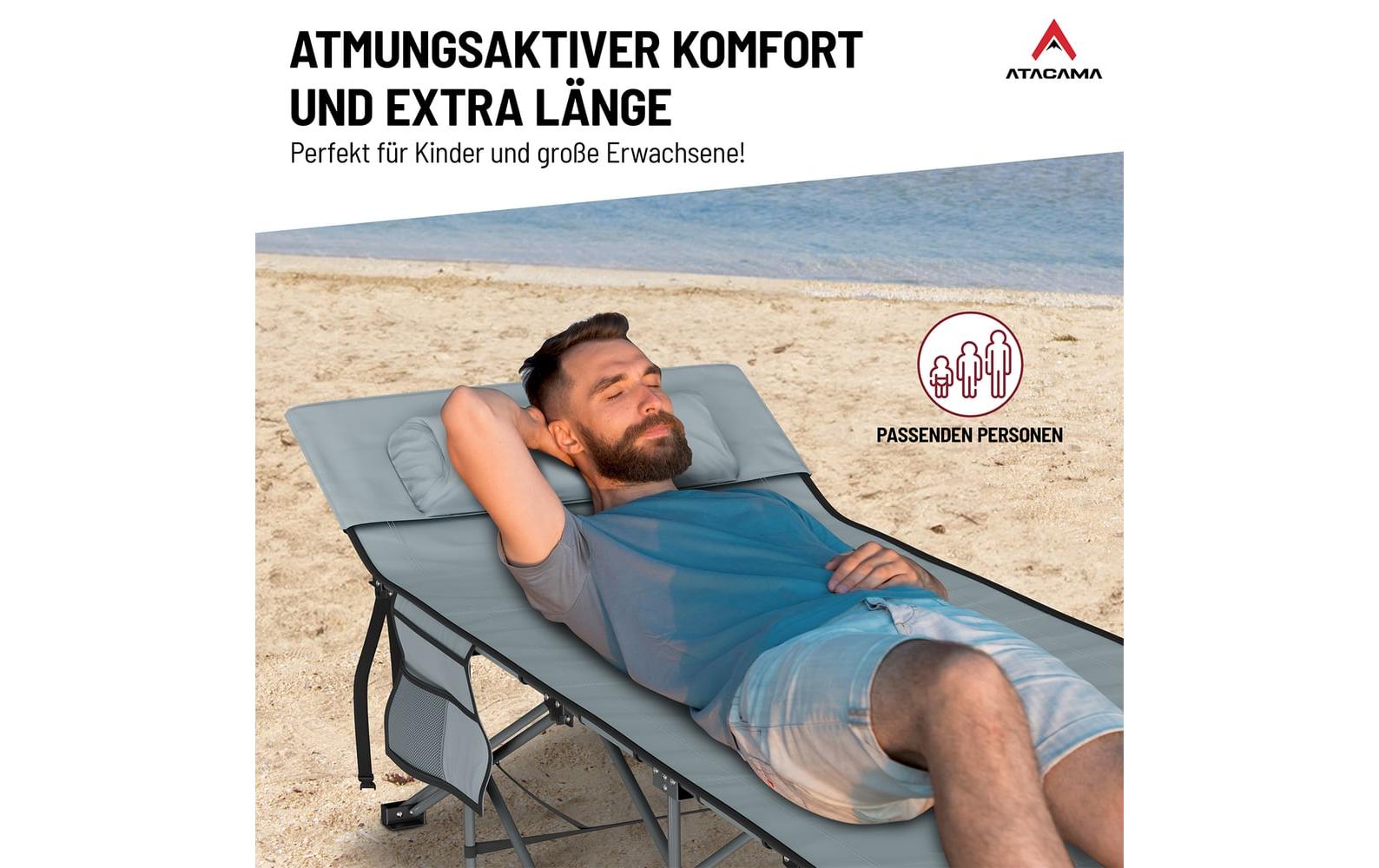 Atacama XXL Feldbett Dunkelgrau