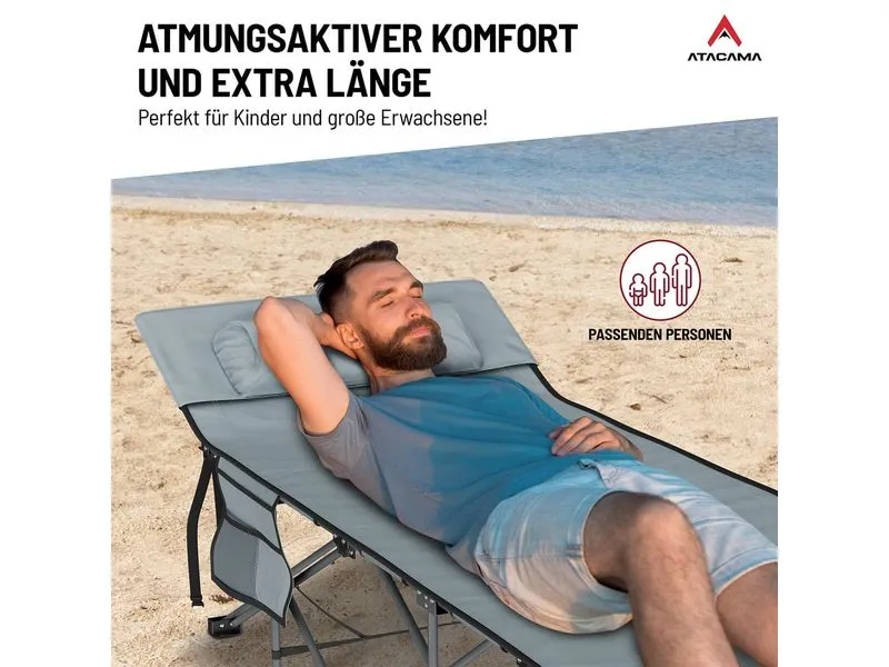 Atacama XXL Feldbett Dunkelgrau