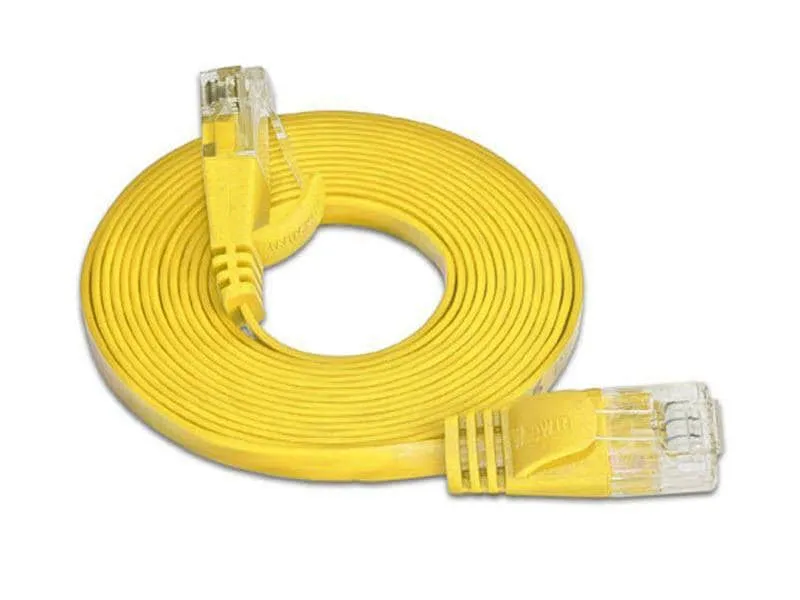 SLIM Slimpatchkabel RJ-45 - RJ-45, Cat 6, UTP, 7.5 m, Gelb
