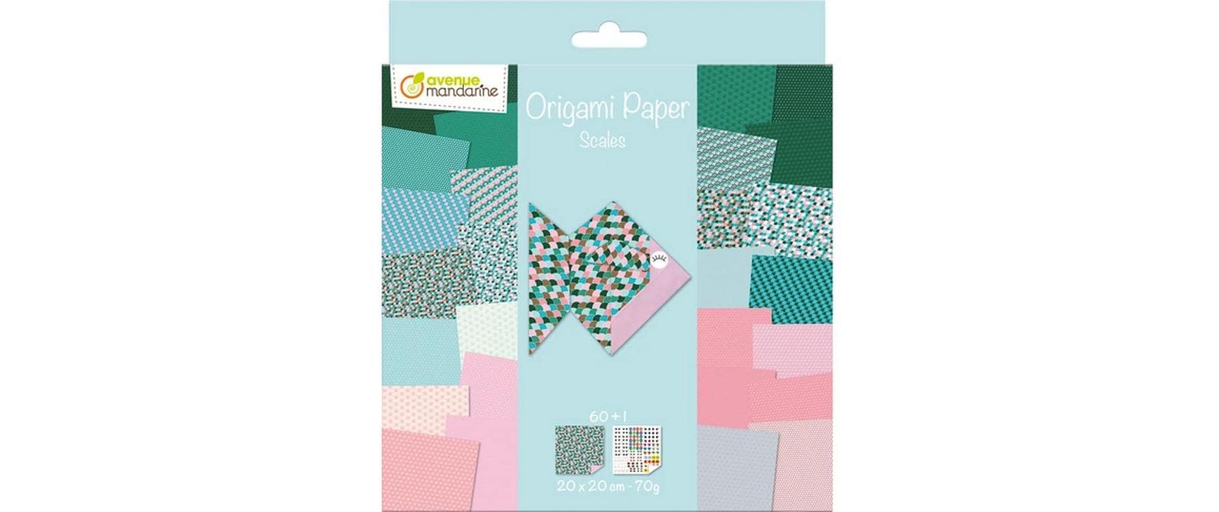 Avenue Mandarine Faltblätter Origami Scale 60 Blatt, 20 x 20 cm Avenue Mandarine Faltblätter Origami Scale 60 Blatt, 20 x 20 cm