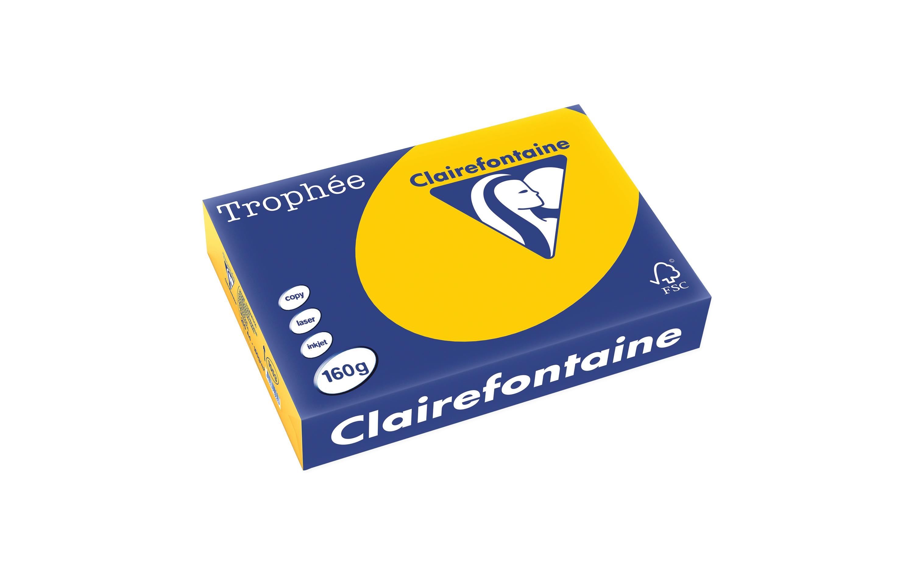 Clairefontaine Kopierpapier Trophée Colored Copy FSC A4, Gelb, 160 g/m²