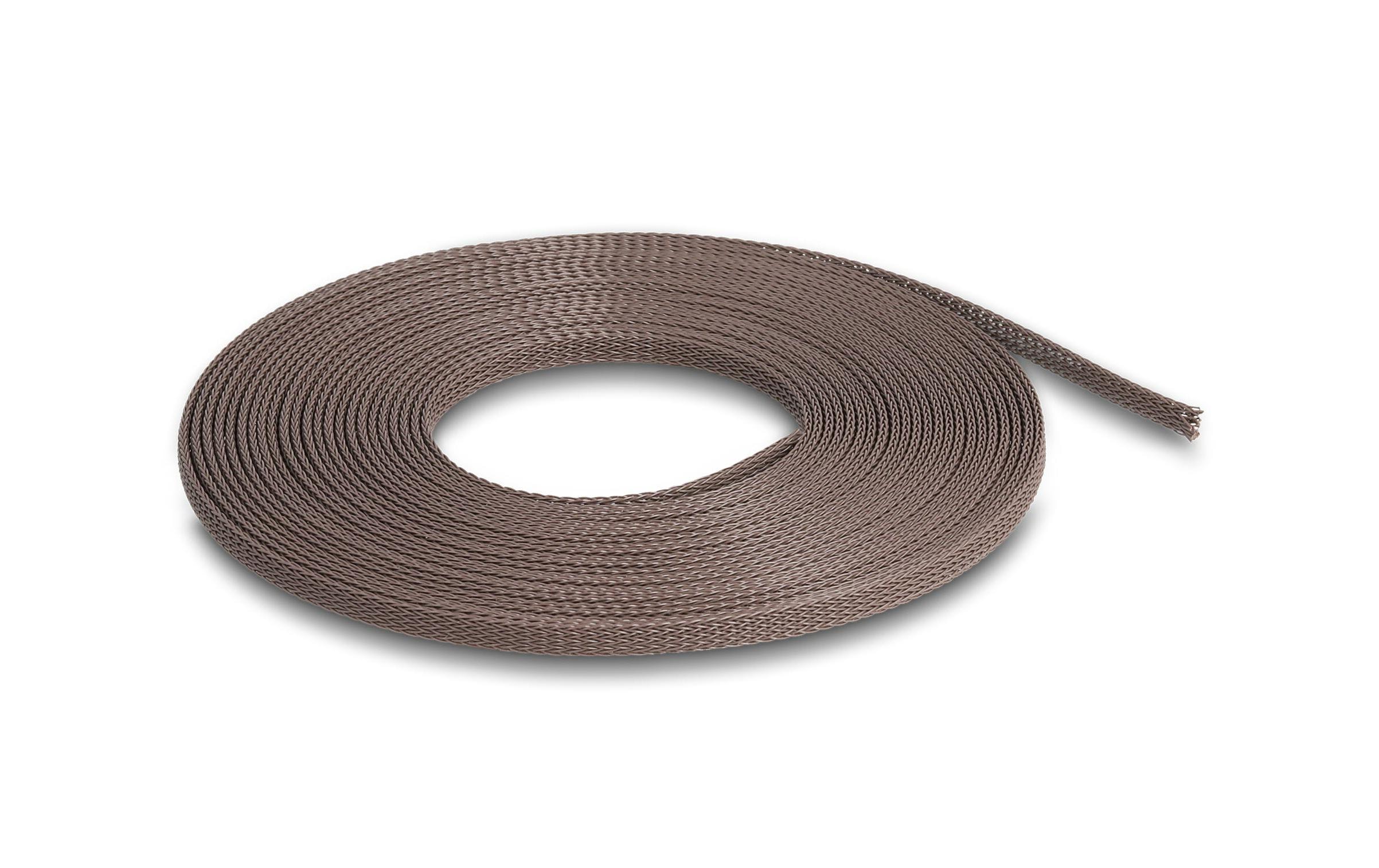 Delock Geflechtschlauch nagerfest, 5 m x 3 mm Braun Delock Geflechtschlauch nagerfest, 5 m x 3 mm Braun