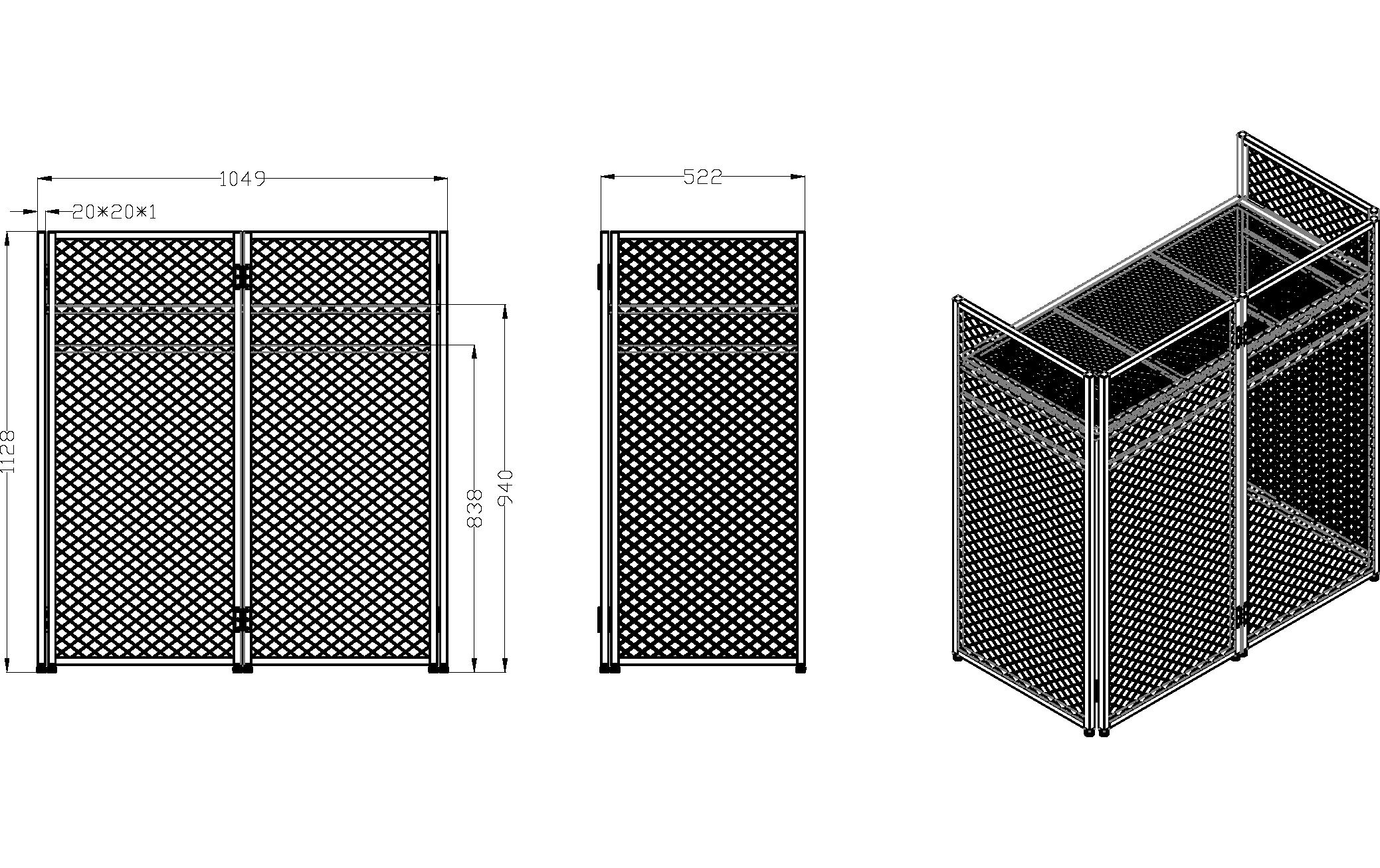 Vonyx DBC105 Faltbares DJ-Booth Aluminiumgestell mit Lycra-Cover