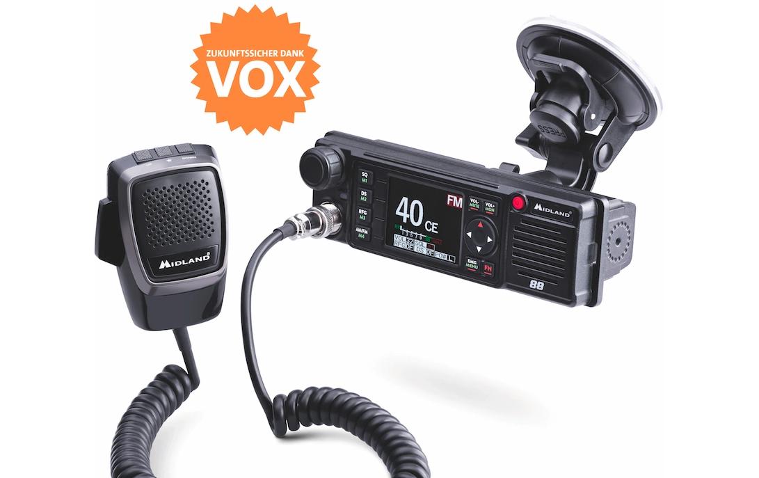 Midland CB Funkgerät M88 12 V / 24 V AM FM 27 MHz