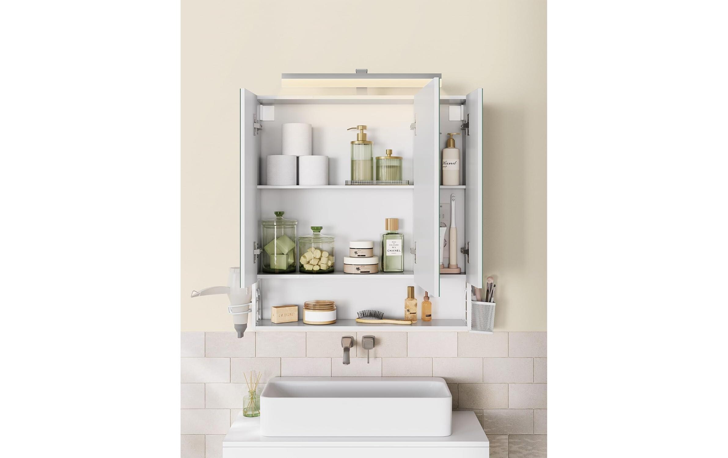 VASAGLE Spiegelschrank 16,5 x 70 x 75 cm