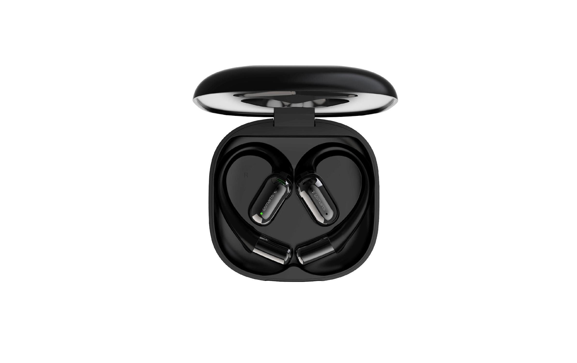 4smarts Open-Ear Bluetooth Kopfhörer SkyBuds AI Screen, Schwarz 4smarts Open-Ear Bluetooth Kopfhörer SkyBuds AI Screen, Schwarz