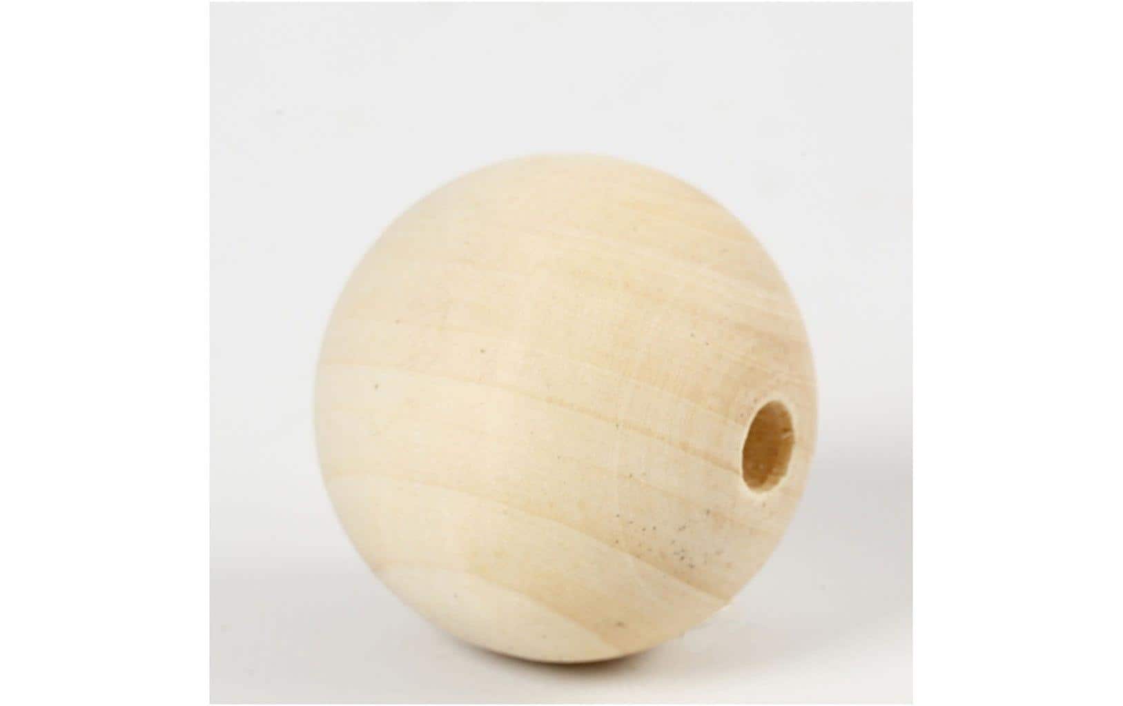 Creativ Company Holzperlen D: 40 mm Lochgrösse: 7 mm Creativ Company Holzperlen D: 40 mm Lochgrösse: 7 mm