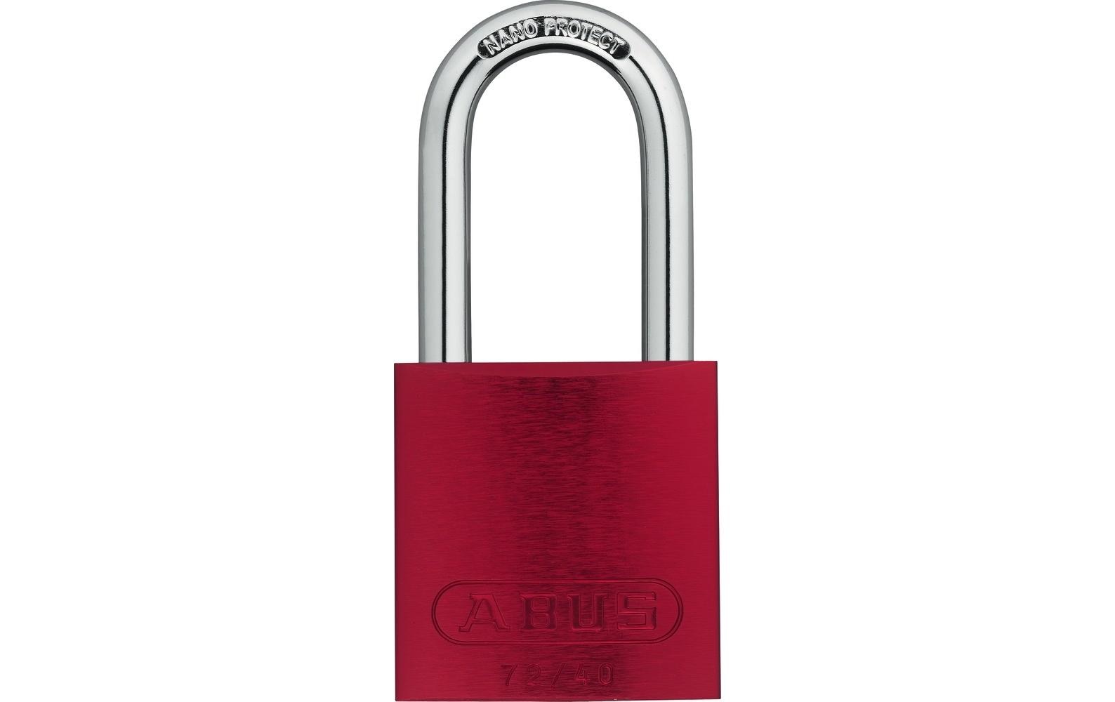 Abus Vorhängeschloss 72/40HB40 Rot Aluminium