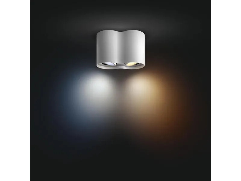 Philips Hue White Ambiance Pillar Doppelspot inkl. Dimmschalter Weiss Philips Hue White Ambiance Pillar Doppelspot inkl. Dimmschalter Weiss