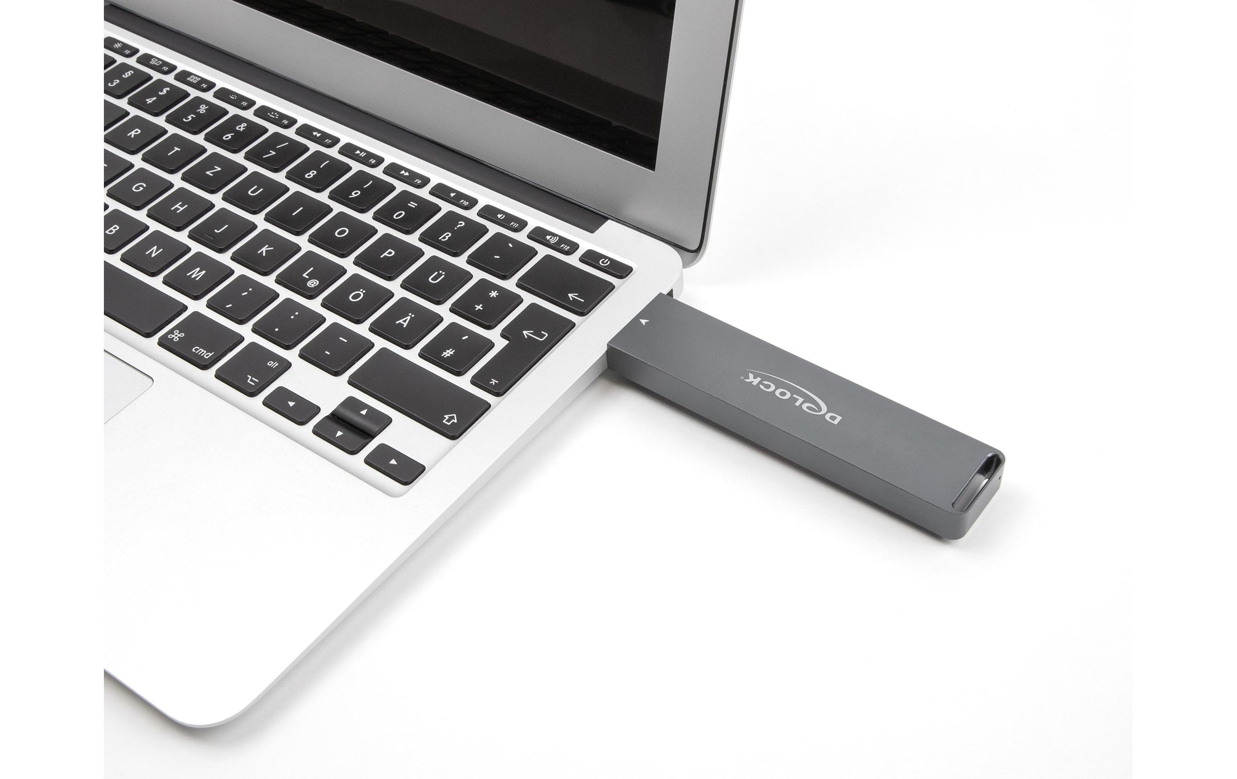 Delock Externes Gehäuse M.2 NVMe PCIe SSD, SATA SSD mit USB-A