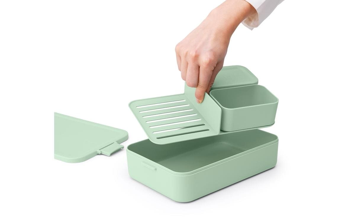 Brabantia Lunchbox Make & Take 25.5 x 16.7 x 6.2 cm, Hellgrün