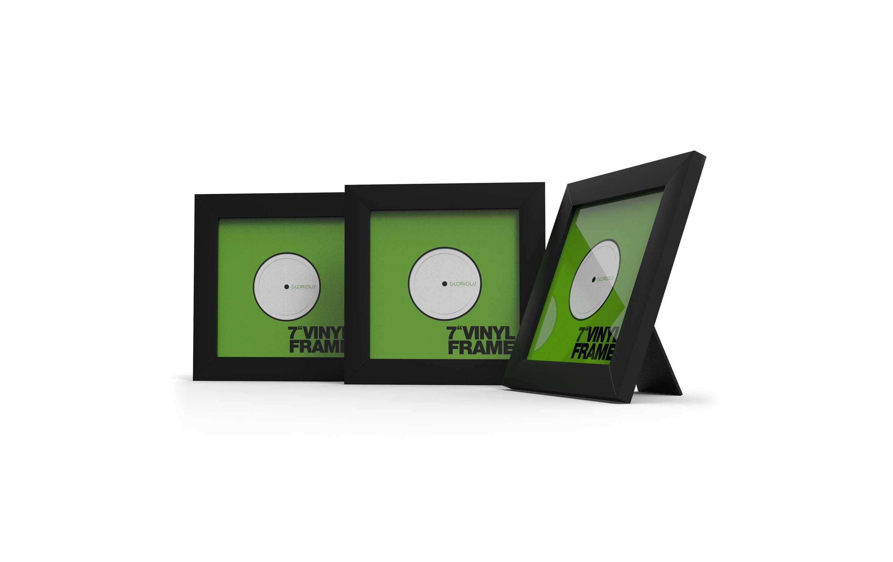 Glorious Vinyl Frame Set 7-Zoll, Schwarz, 3er-Pack