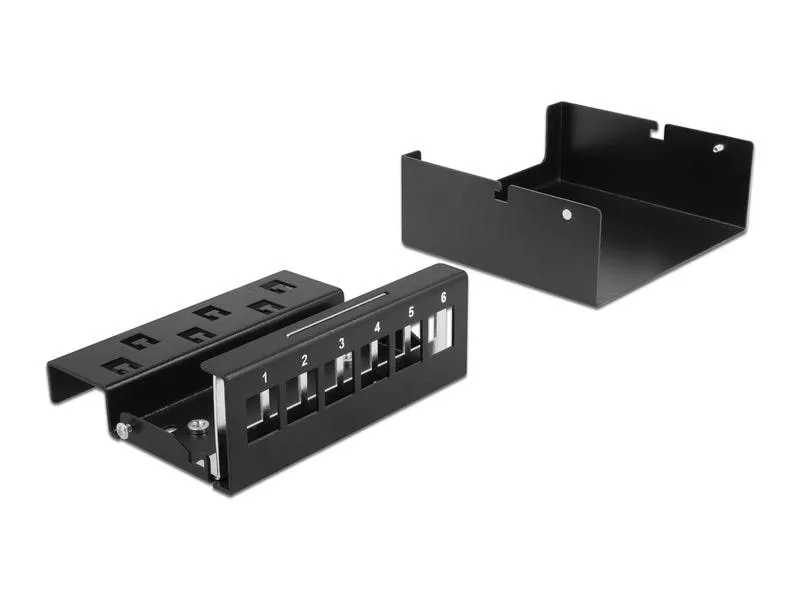 Delock Gehäuse Keystone Patchpanel 6 Port schwarz Delock Gehäuse Keystone Patchpanel 6 Port schwarz
