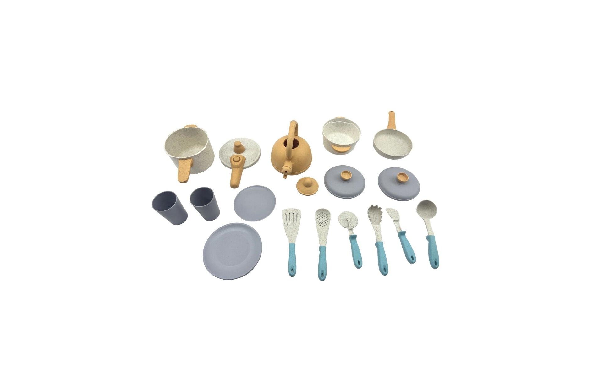 alldoro Koch- und Geschirrset für die Kinderküche, 14-teilig