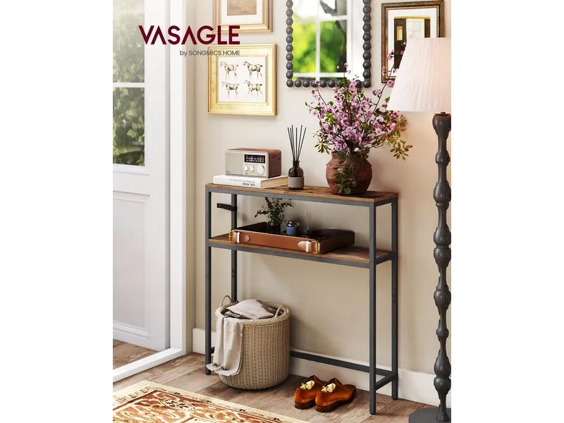VASAGLE Konsolentisch 80 x 80 cm, Schwarz/Braun VASAGLE Konsolentisch 80 x 80 cm, Schwarz/Braun