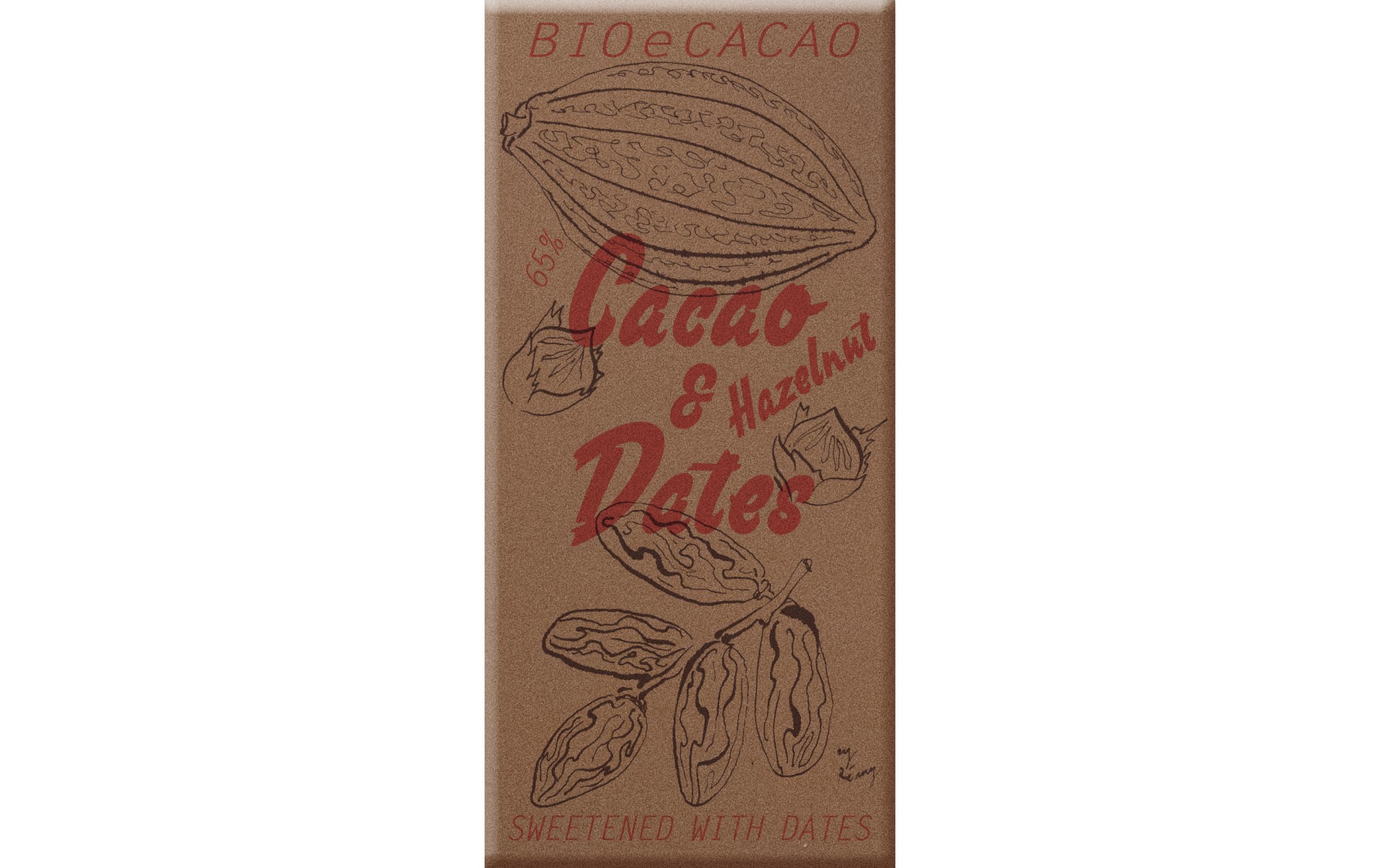 BioeCacao Dattelschokolade Hazelnut 65% 90 g