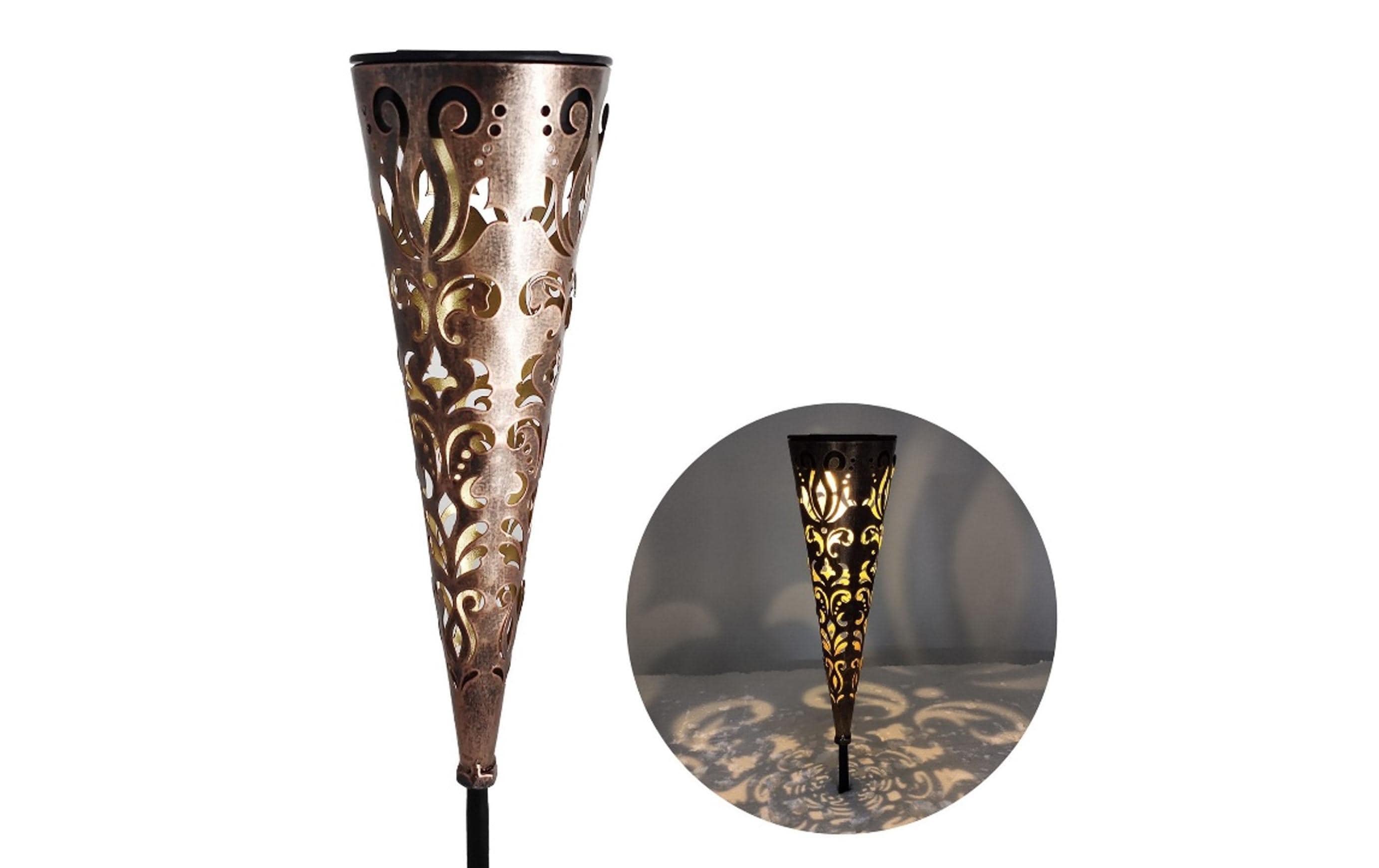 Dameco Solar Leuchte Metall konisch Dameco Solar Leuchte Metall konisch