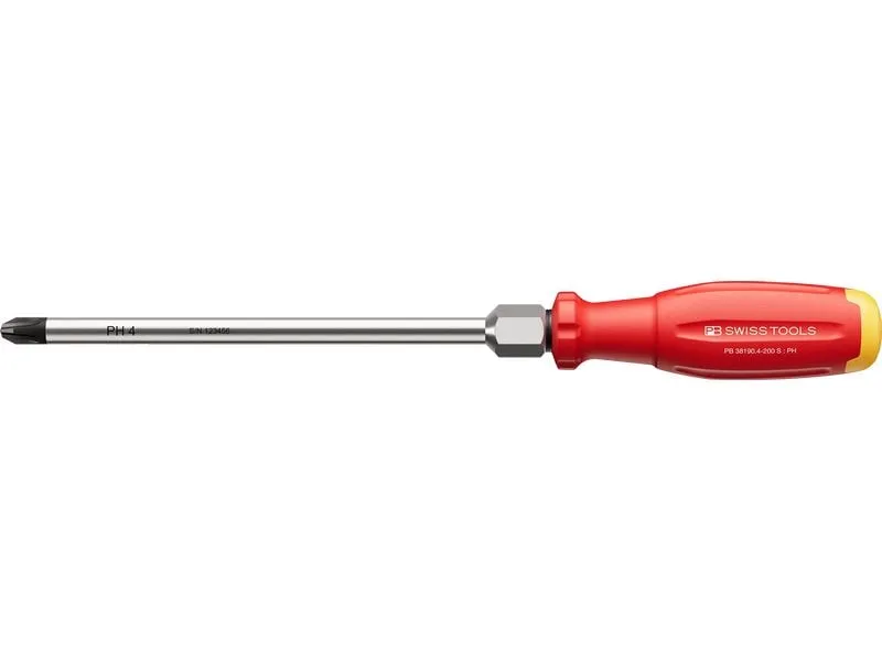 PB Swiss Tools PH-Kreuzschraubenzieher SwissGrip Evo PB 38190.4-200 S PB Swiss Tools PH-Kreuzschraubenzieher SwissGrip Evo PB 38190.4-200 S