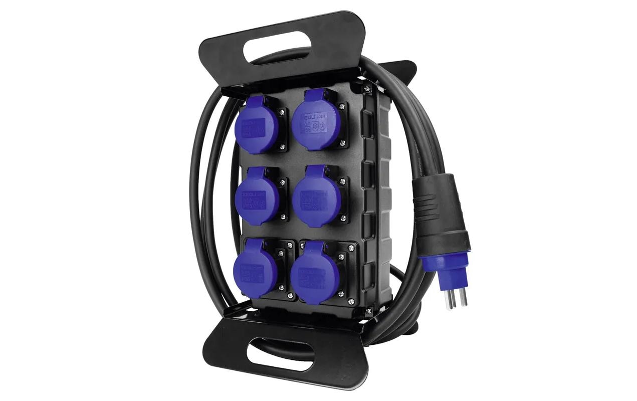 STEFFEN Stromverteiler mit Ständer, 6 x T23 IP55