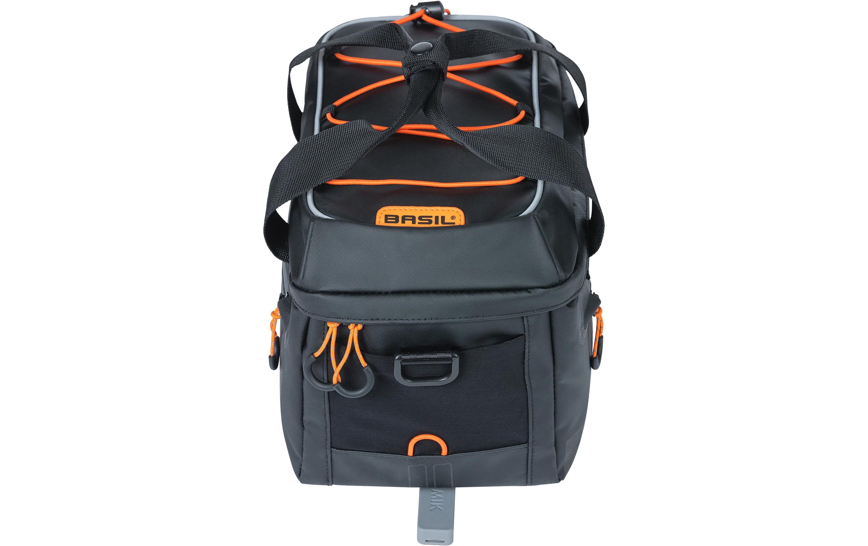 BASIL Gepäckträgertasche Miles Tarpaulin MIK 7 l, Schwarz/Orange