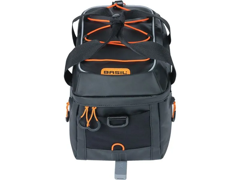 BASIL Gepäckträgertasche Miles Tarpaulin MIK 7 l, Schwarz/Orange BASIL Gepäckträgertasche Miles Tarpaulin MIK 7 l, Schwarz/Orange