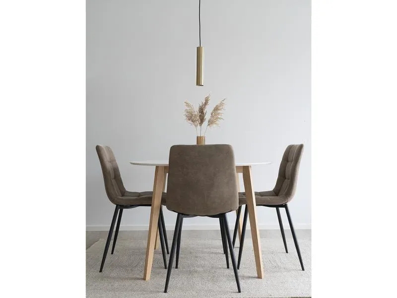 House Nordic Stuhl Middelfart 2 Stück, 86 x 55 cm, Hellbraun/Schwarz