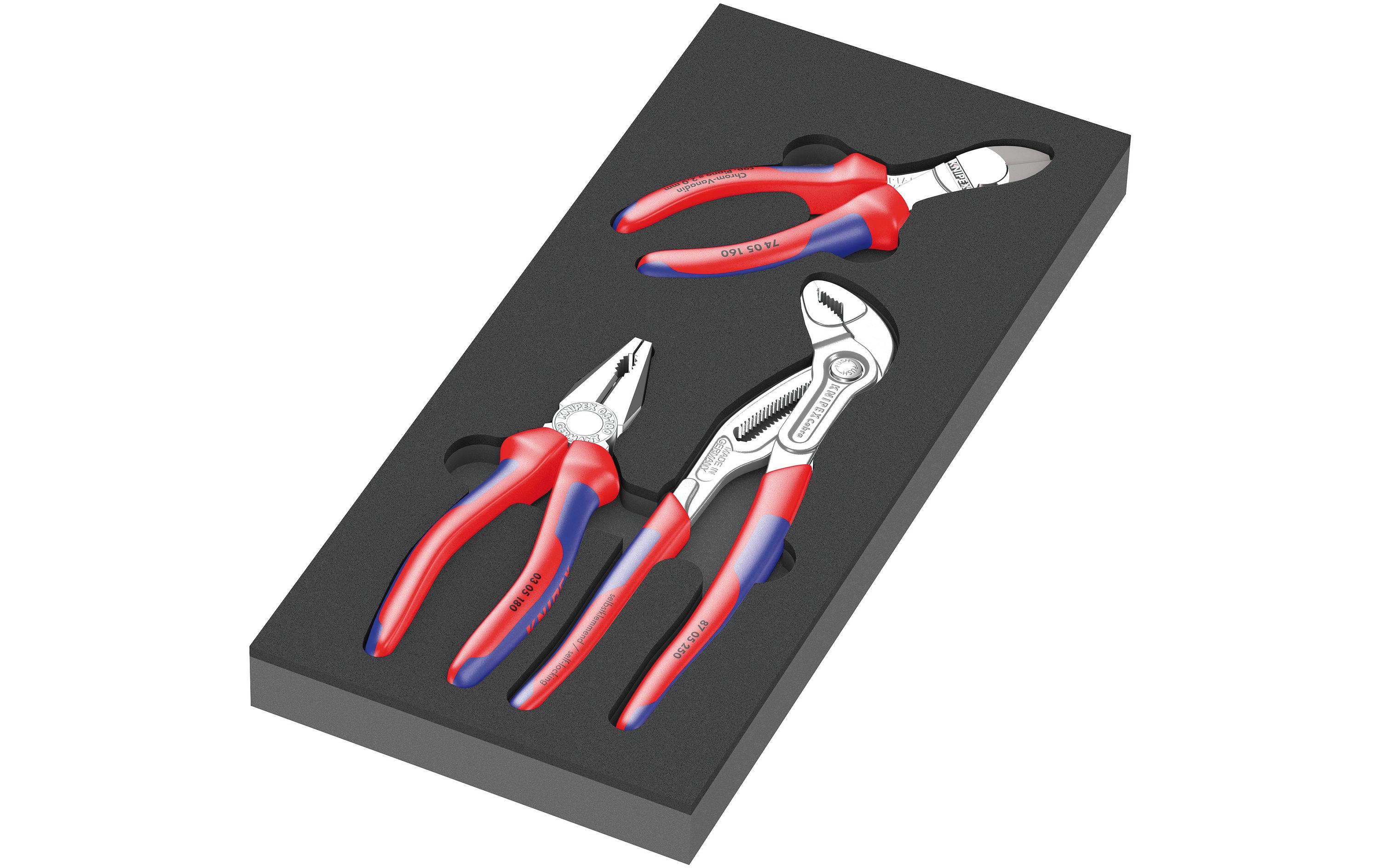 Wera Zangen-Satz Knipex 9780 Schaumstoffeinlage Set 1, 3-teilig Wera Zangen-Satz Knipex 9780 Schaumstoffeinlage Set 1, 3-teilig