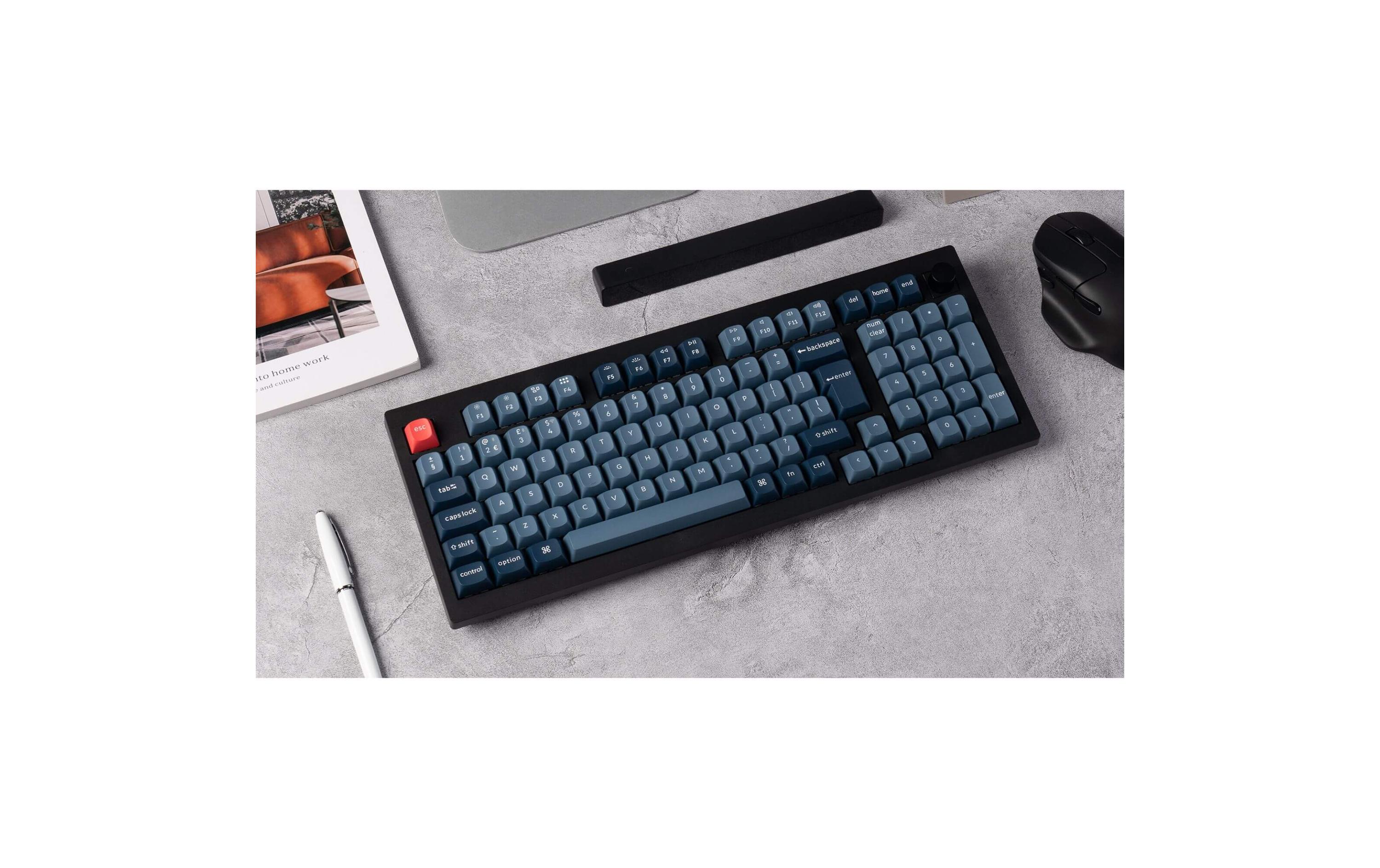 Keychron Gaming-Tastatur V5 Max Black Red Switch