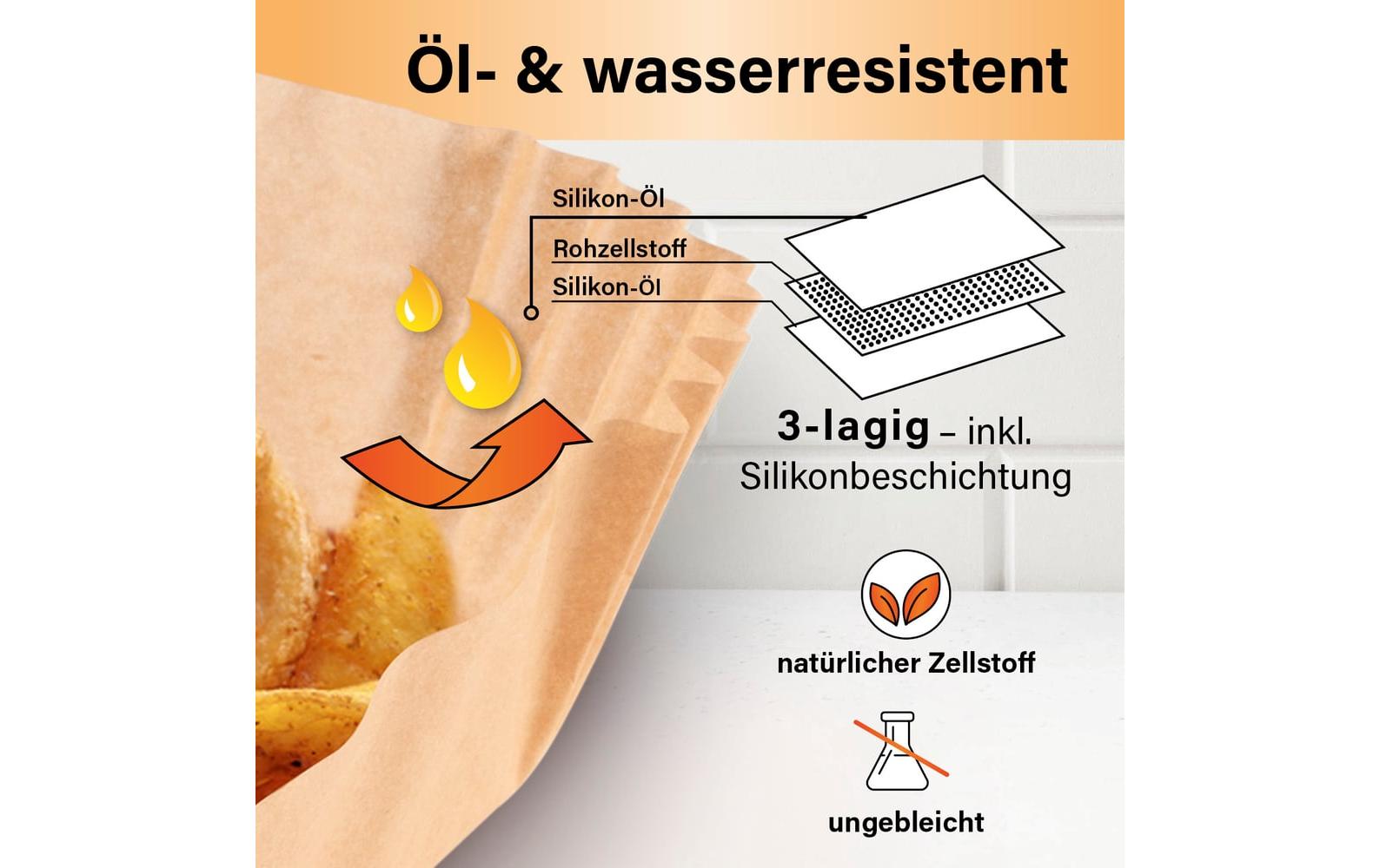 GOURMETmaxx Backpapier 100 Stück, 22 x 14 x 4.5 cm