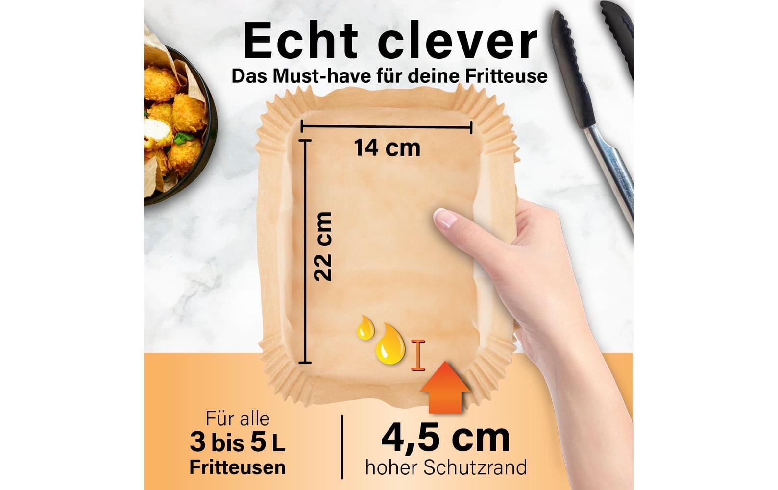 GOURMETmaxx Backpapier 100 Stück, 22 x 14 x 4.5 cm