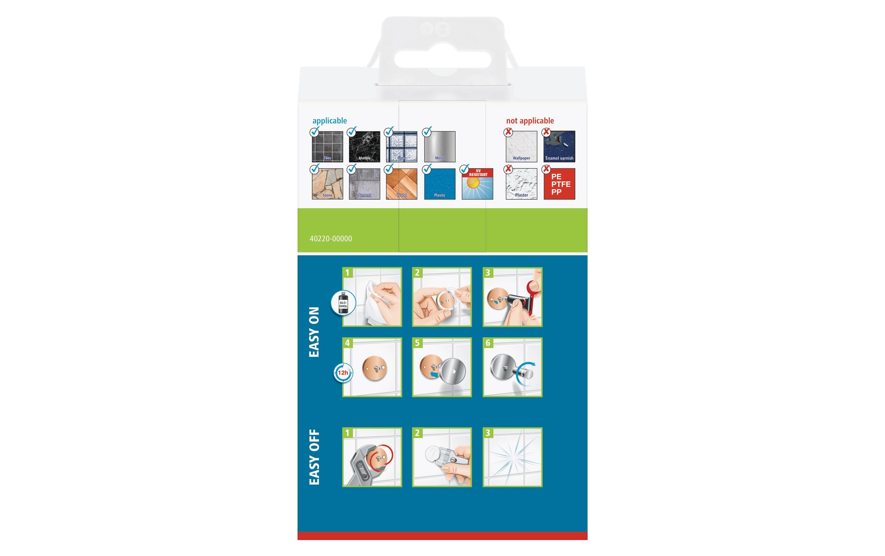 tesa Bad-Utensilienhalter Baath Silber, Edelstahl