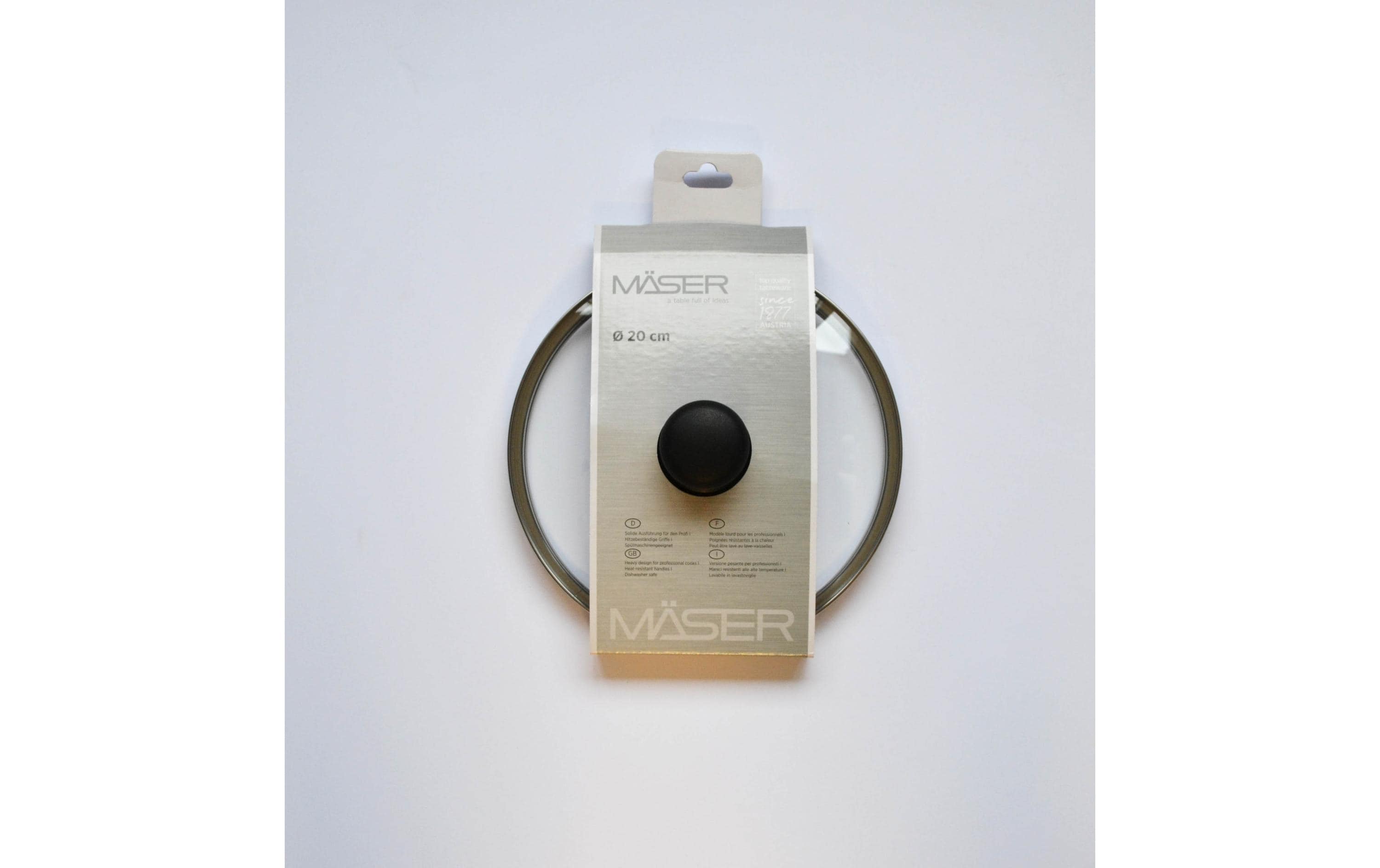 Mäser Pfannendeckel 20 cm, Transparent