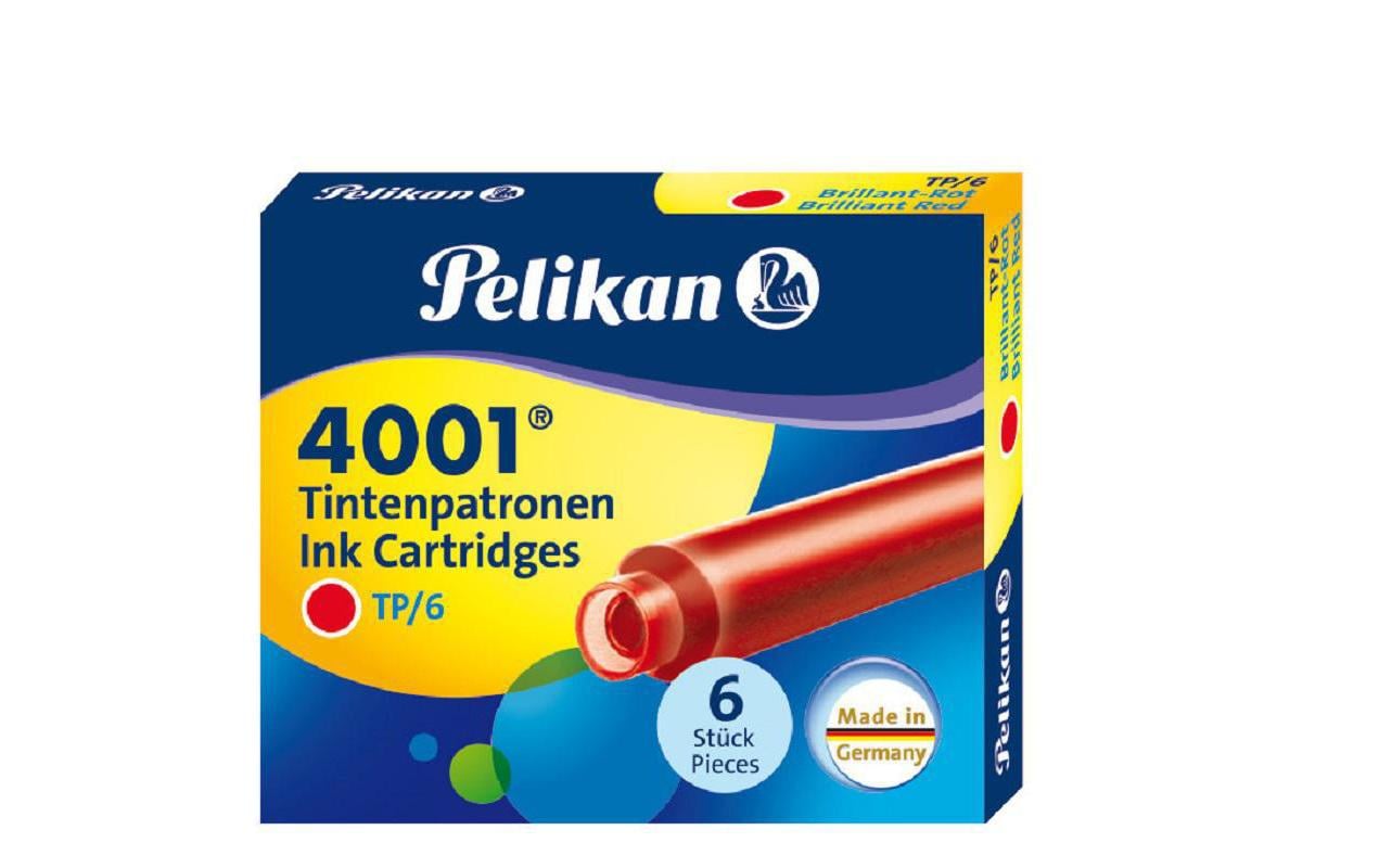 Pelikan Tintenpatrone 4001 Rot, 6 Stück