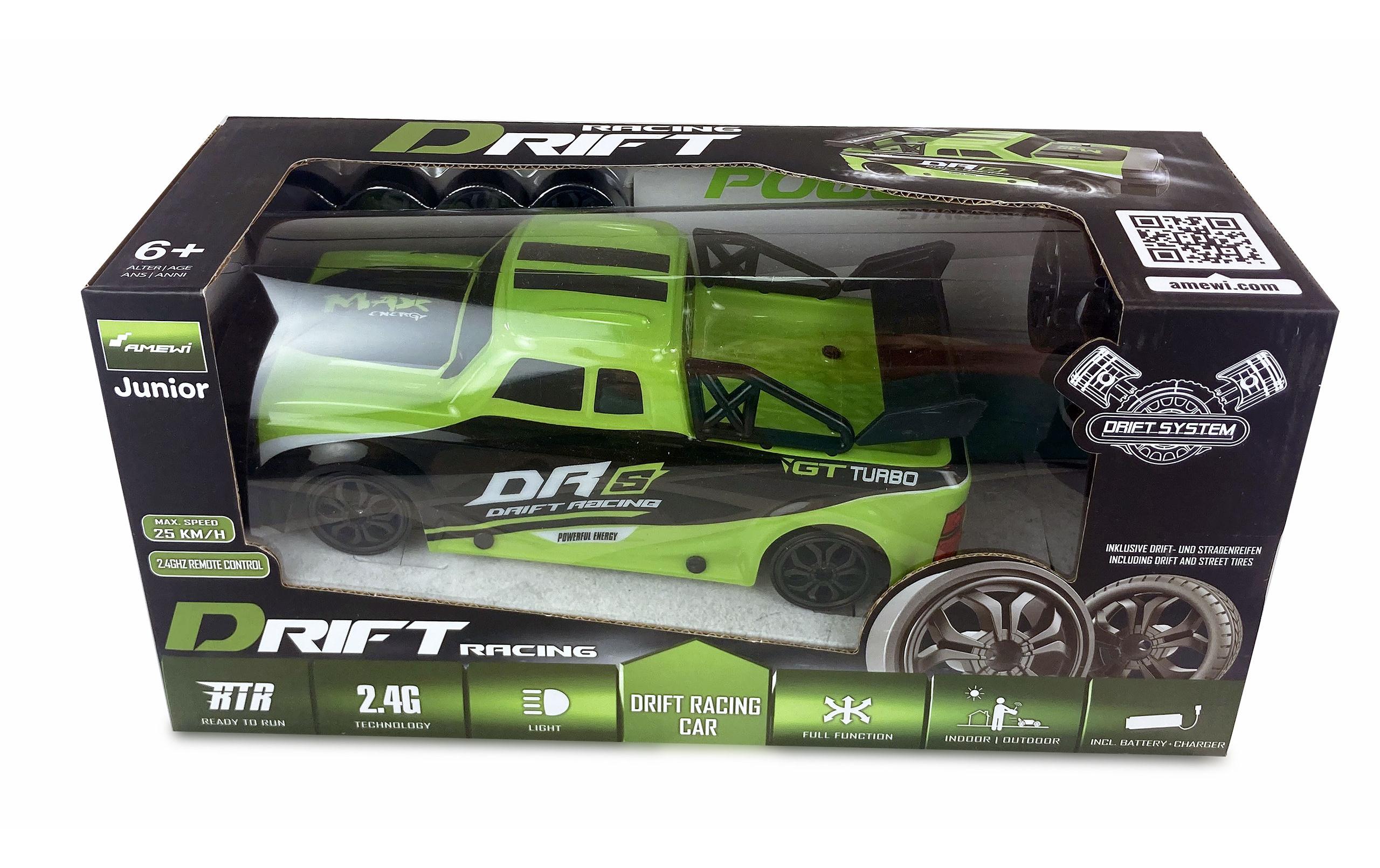 Amewi Drift DRS 4WD Grün, RTR, 1:18