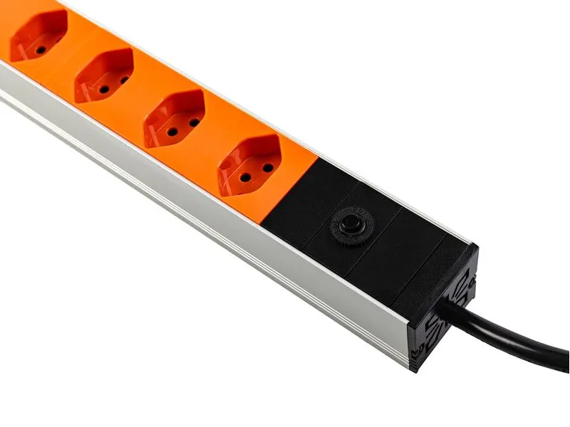 FURBER.power 19 Steckdosenleiste 8x T13 Orange FURBER.power 19 Steckdosenleiste 8x T13 Orange