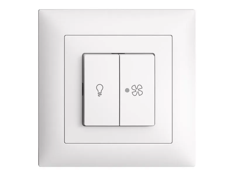 Feller EDIZIOdue UP-Schalter für Lampe und Ventilator