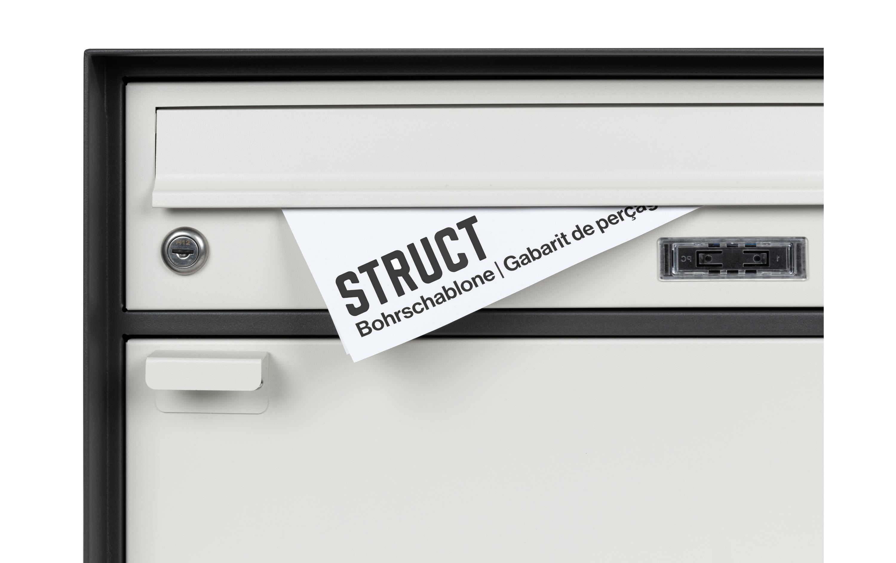 STRUCT Briefkasten Anthrazit/Hellgrau