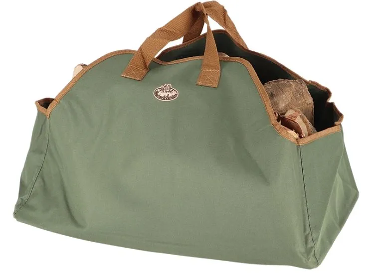 Esschert Design Fireplacebag Segeltuch Grün Braun Esschert Design Fireplacebag Segeltuch Grün Braun