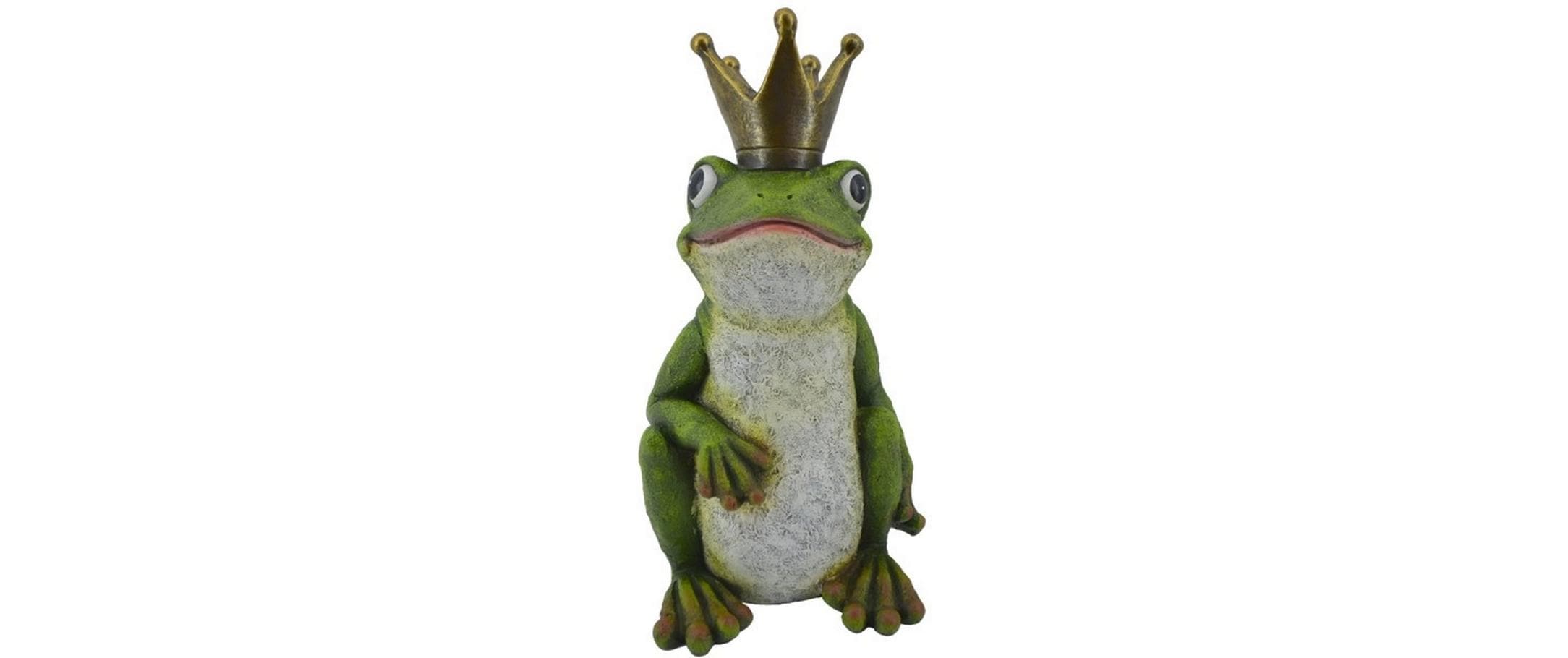 Dameco Dekofigur Froschkönig sitzend 14 x 15 x 32 cm