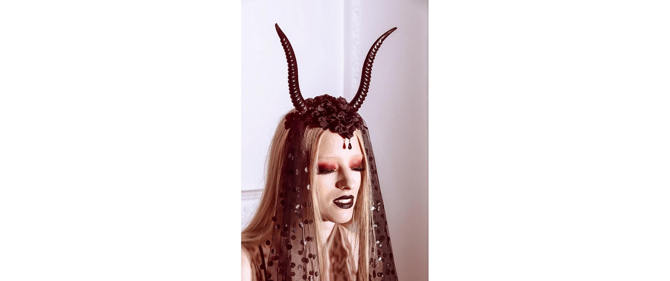 Partydeco Haarreif Teufelshorn 30 x 76 cm