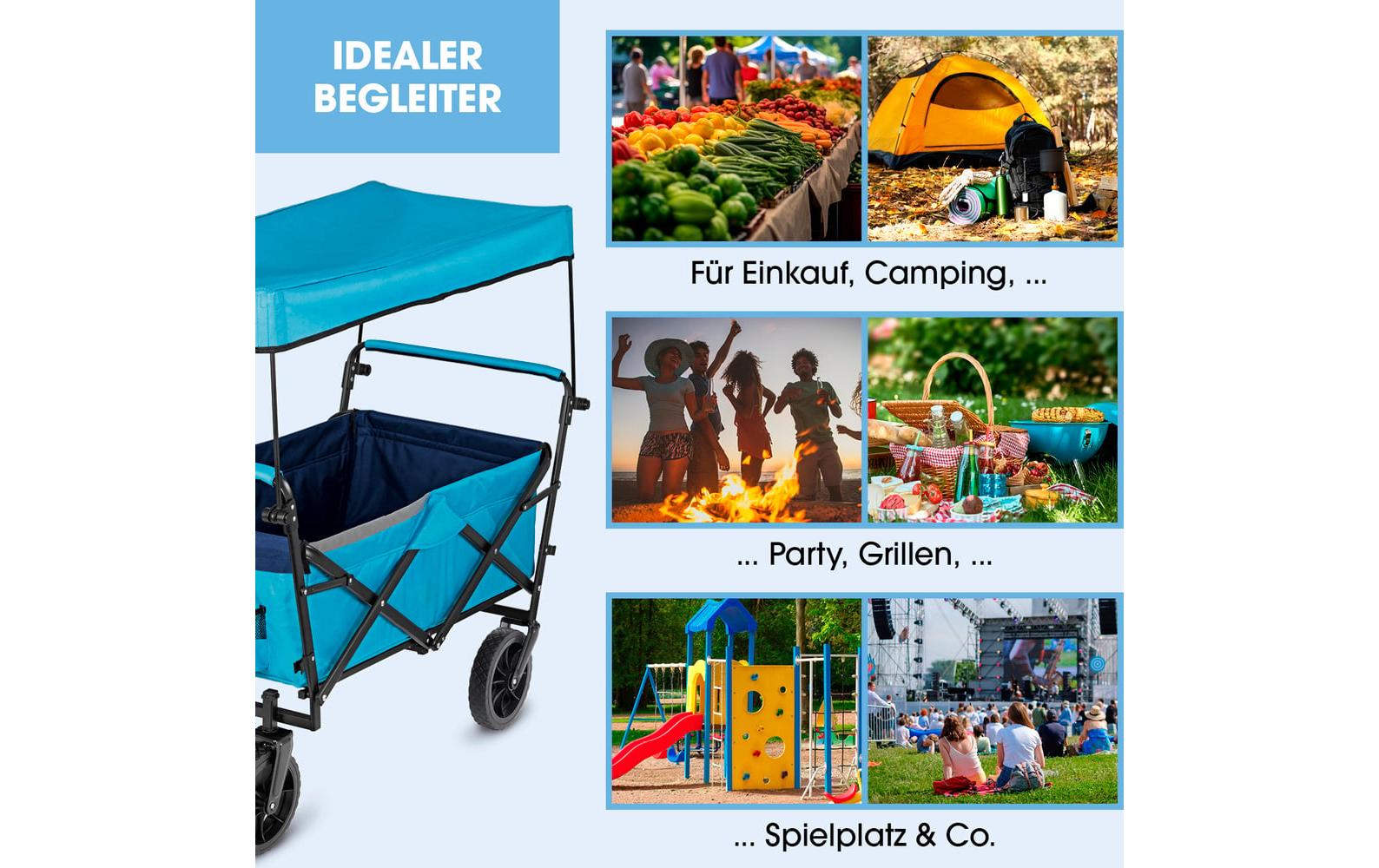 EASYmaxx Bollerwagen Blau