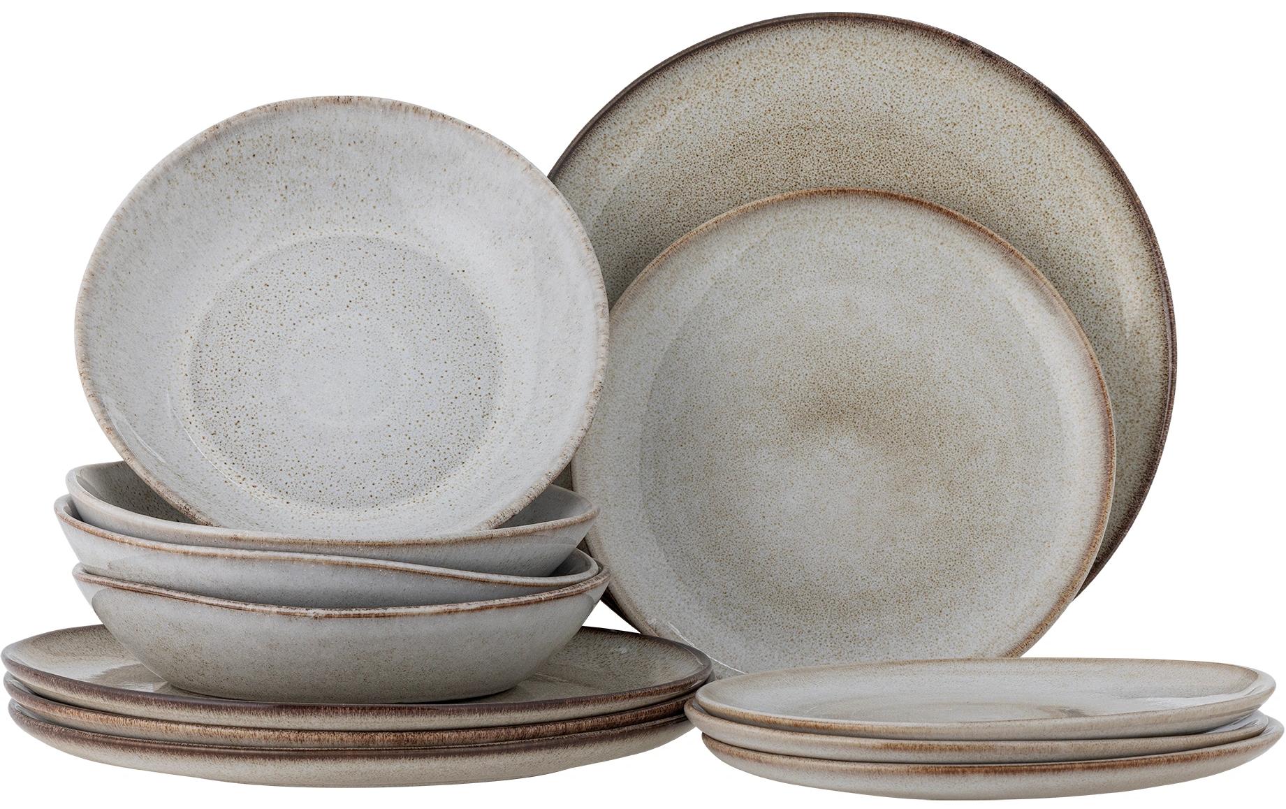 Bloomingville Speise-Service Sandrine 12-teilig, Nature