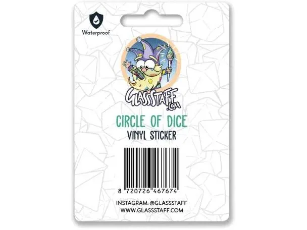 Glass Staff Circle of Dice Sticker Mehrfarbig Glass Staff Circle of Dice Sticker Mehrfarbig