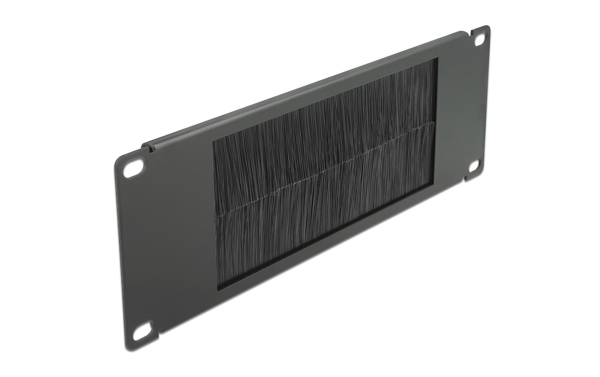 Delock Bürstenleiste 2HE , Schwarz Delock Bürstenleiste 2HE , Schwarz