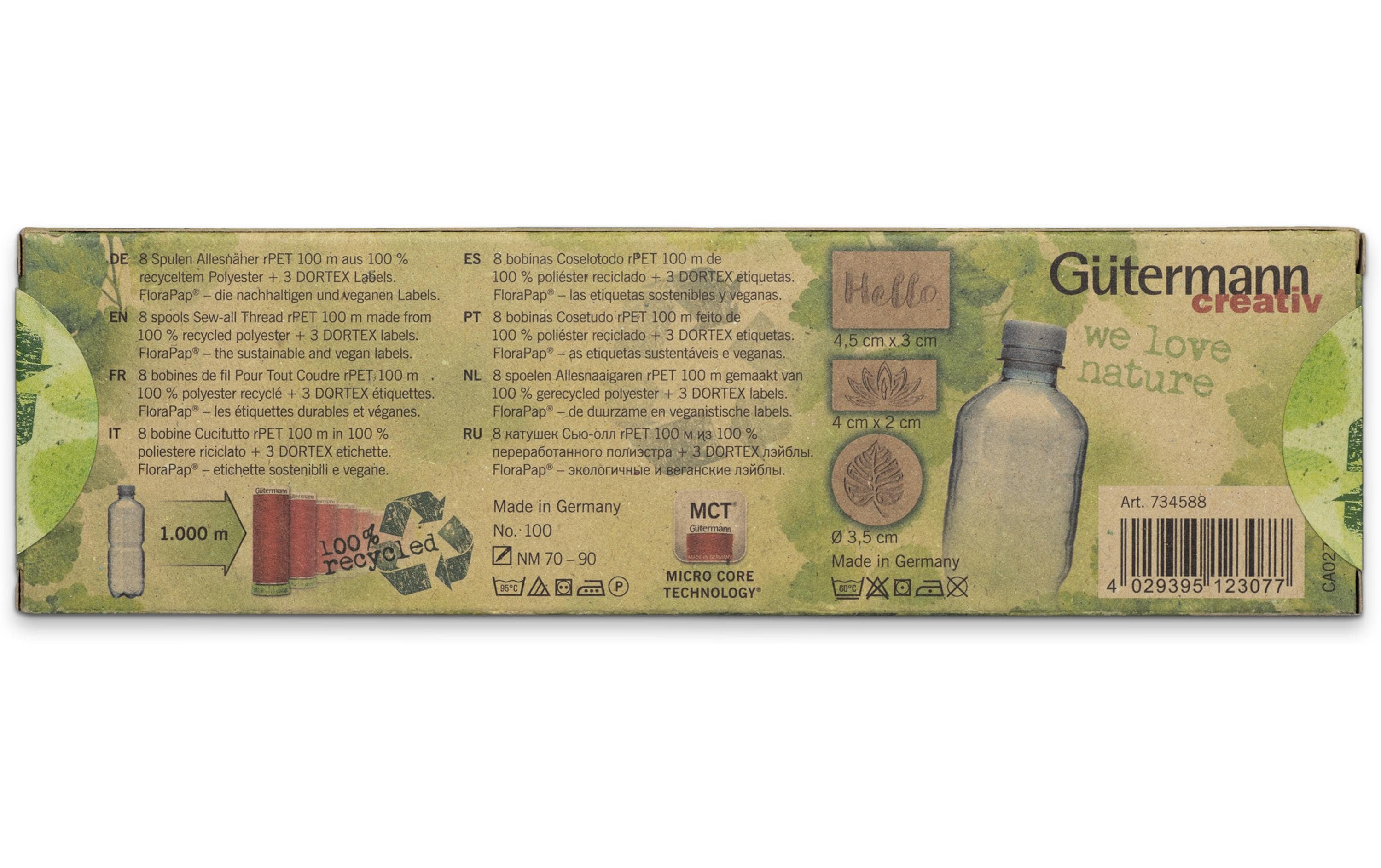 Gütermann Nähgarn-Set Allesnäher rPET 8 Stück, Mehrfarbig