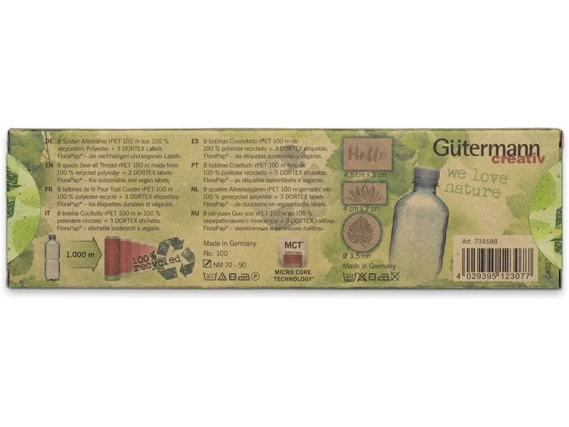 Gütermann Nähgarn-Set Allesnäher rPET 8 Stück, Mehrfarbig Gütermann Nähgarn-Set Allesnäher rPET 8 Stück, Mehrfarbig