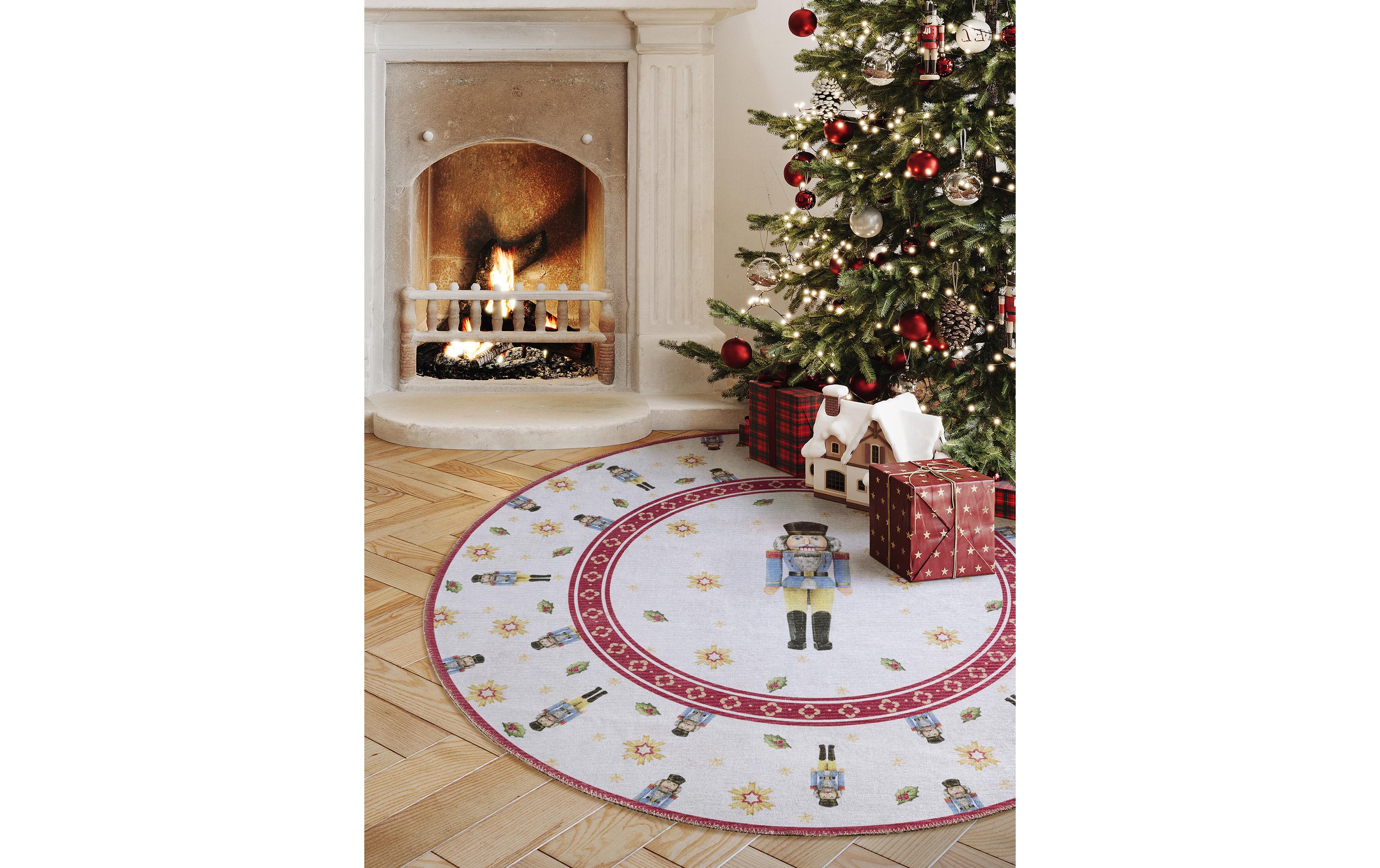 Villeroy & Boch Weihnachtsteppich Nussknacker 160 cm, Rot