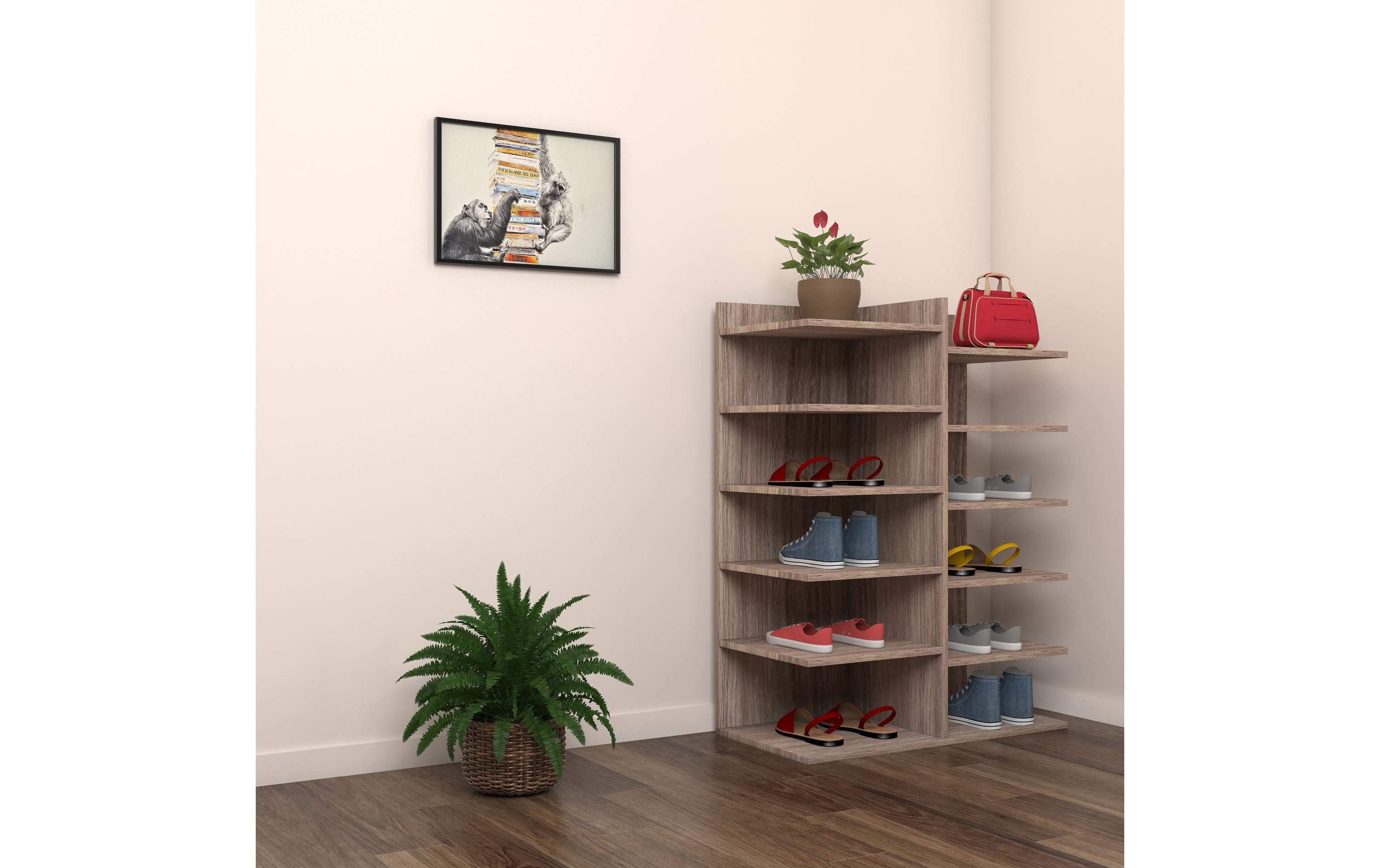 VCM Schuhregal Enosa 60 x 80 cm, Sonoma-Eiche