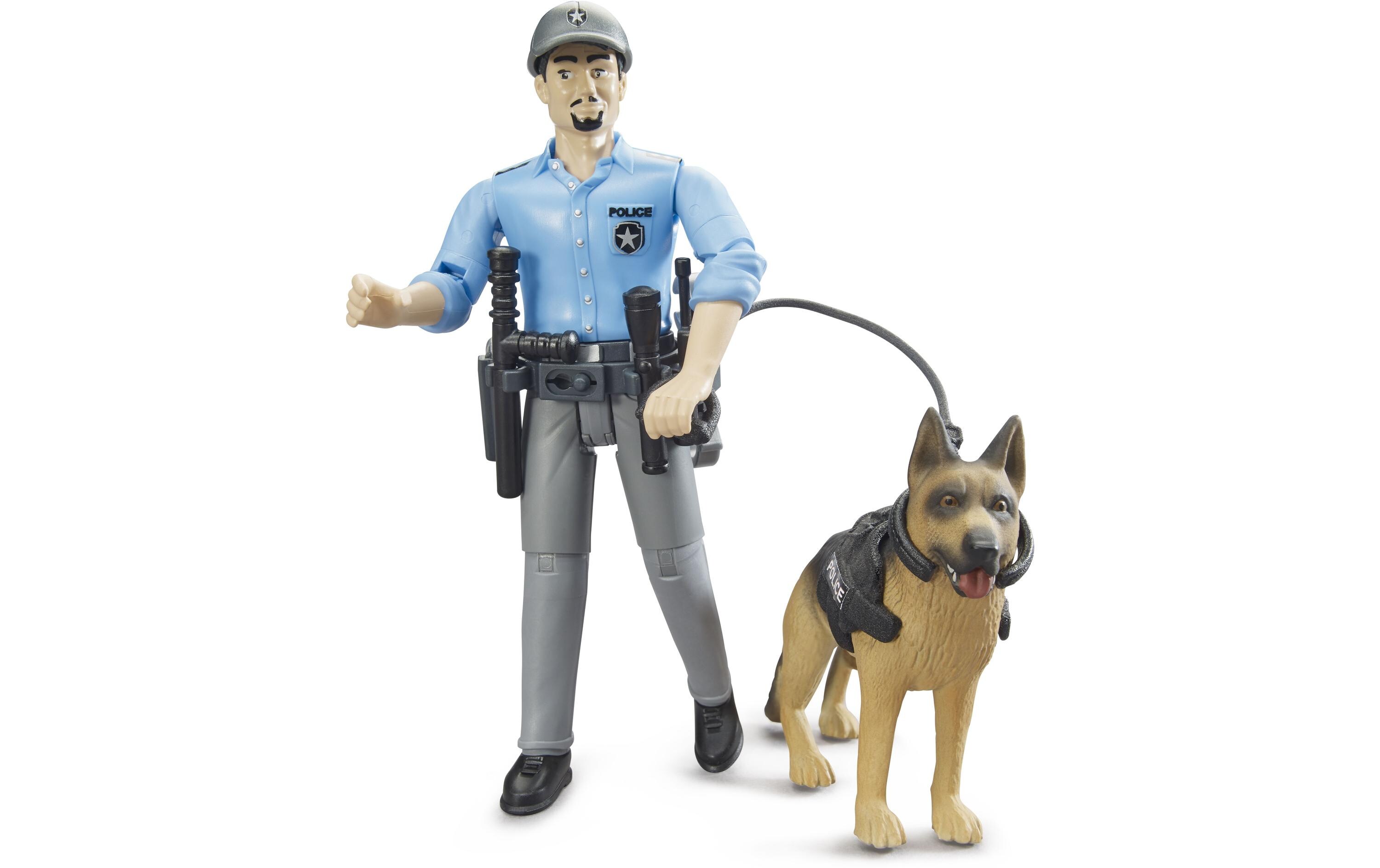 Bruder Spielwaren Spielzeugfigur Polizist mit Hund